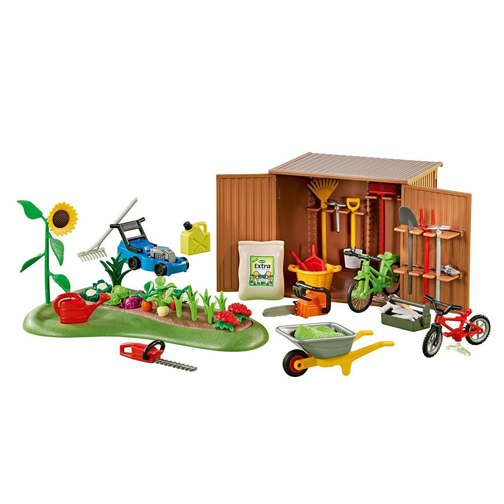 Playmobil Tool Shed With Garden Building Set 6558 - Radar Toys