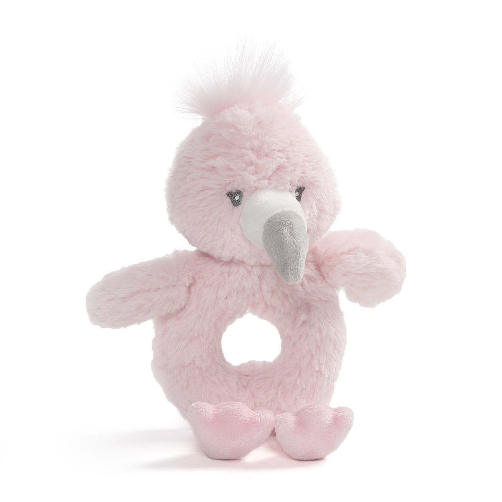 Gund Baby Toothpick Flamingo Pink 7 Inch Plush Rattle - Radar Toys