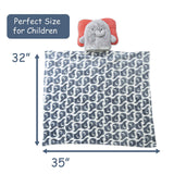 Sleepy Stuffs Elephant 2 In 1 Convertible Plush Blanket - Radar Toys