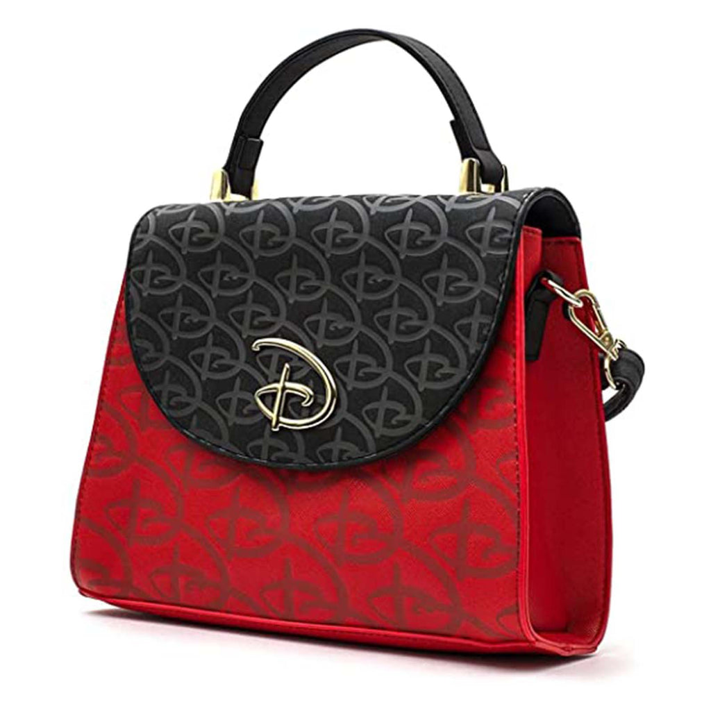 Loungefly Disney Logo Red And Black Crossbody Bag Purse