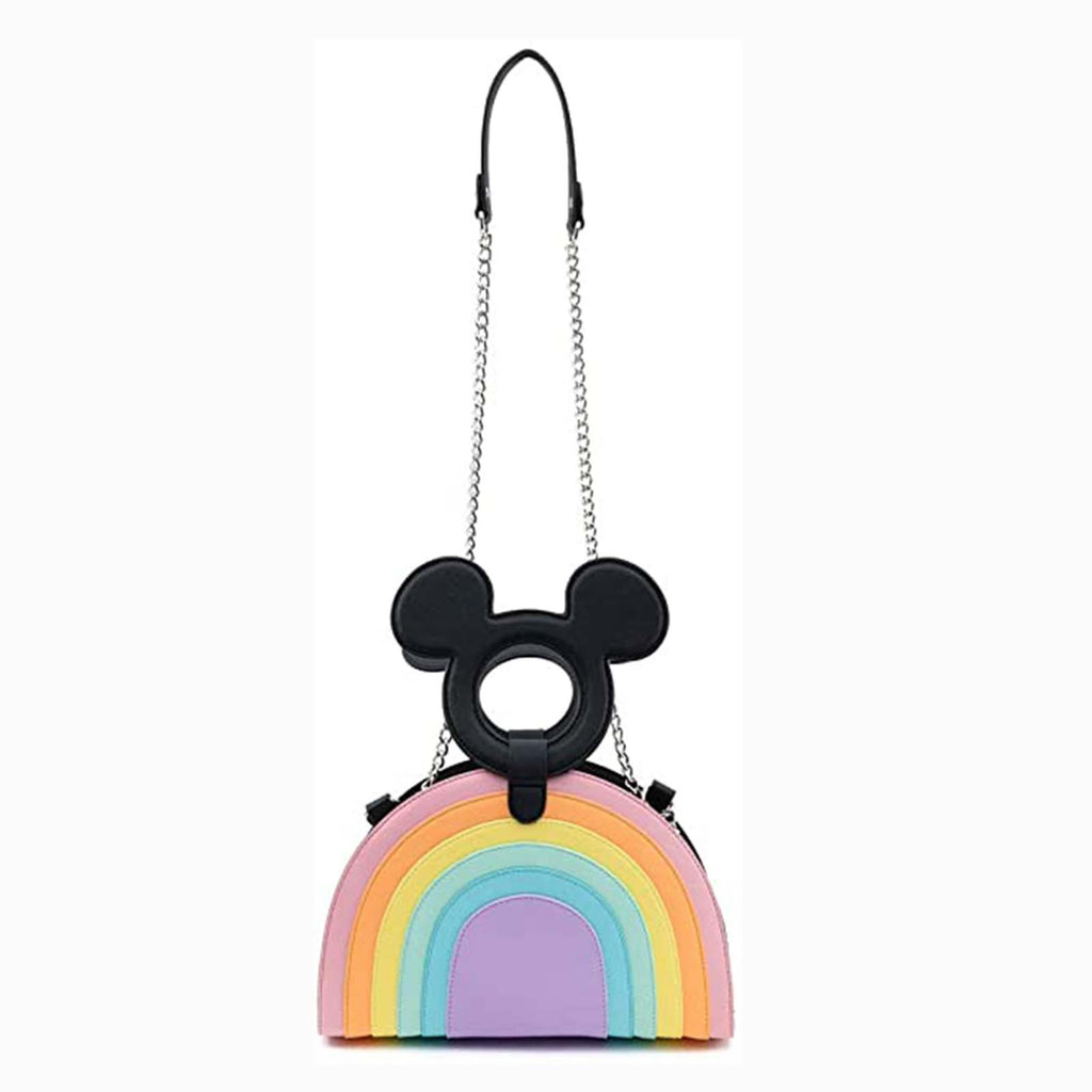 Loungefly Disney Mickey Mouse Pastel Rainbow Crossbody Bag Purse