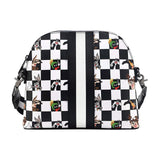 Loungefly Looney Tunes Black And White Checkered Character Crossbody Bag Purse - Radar Toys