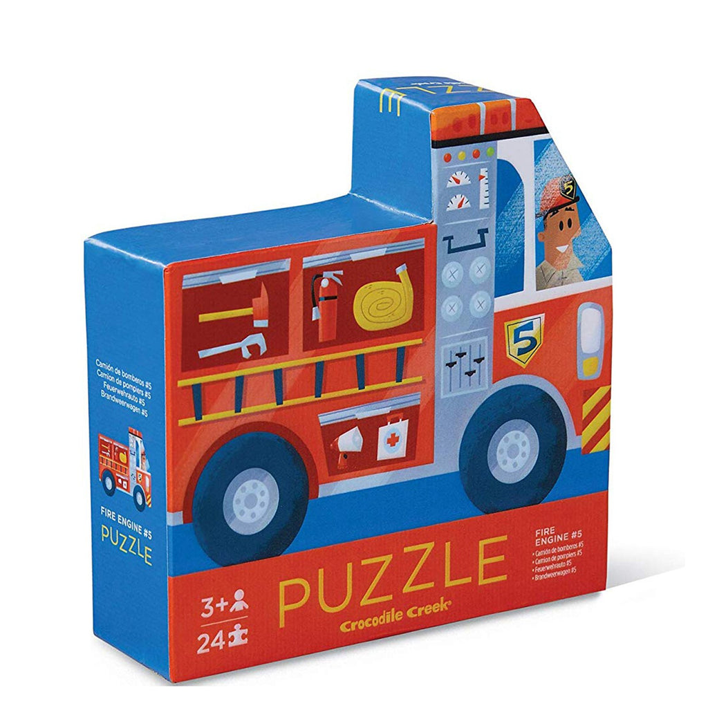 Crocodile Creek Fire Engine Two Sided 24 Piece Puzzle - Radar Toys