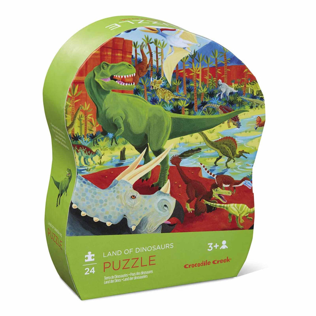 Crocodile Creek Land Of Dinosaurs 24 Piece Puzzle - Radar Toys