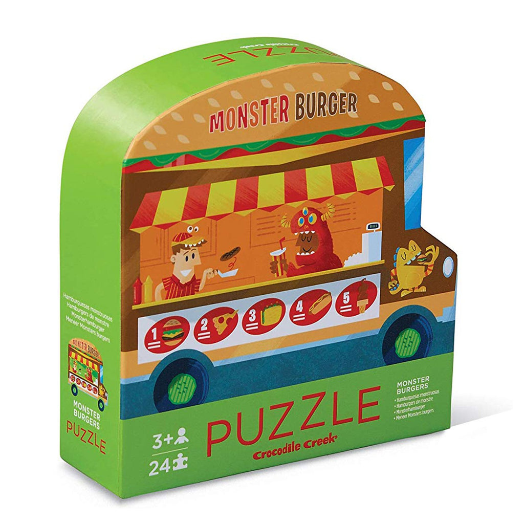 Crocodile Creek Monster Burgers Two Sided 24 Piece Puzzle - Radar Toys