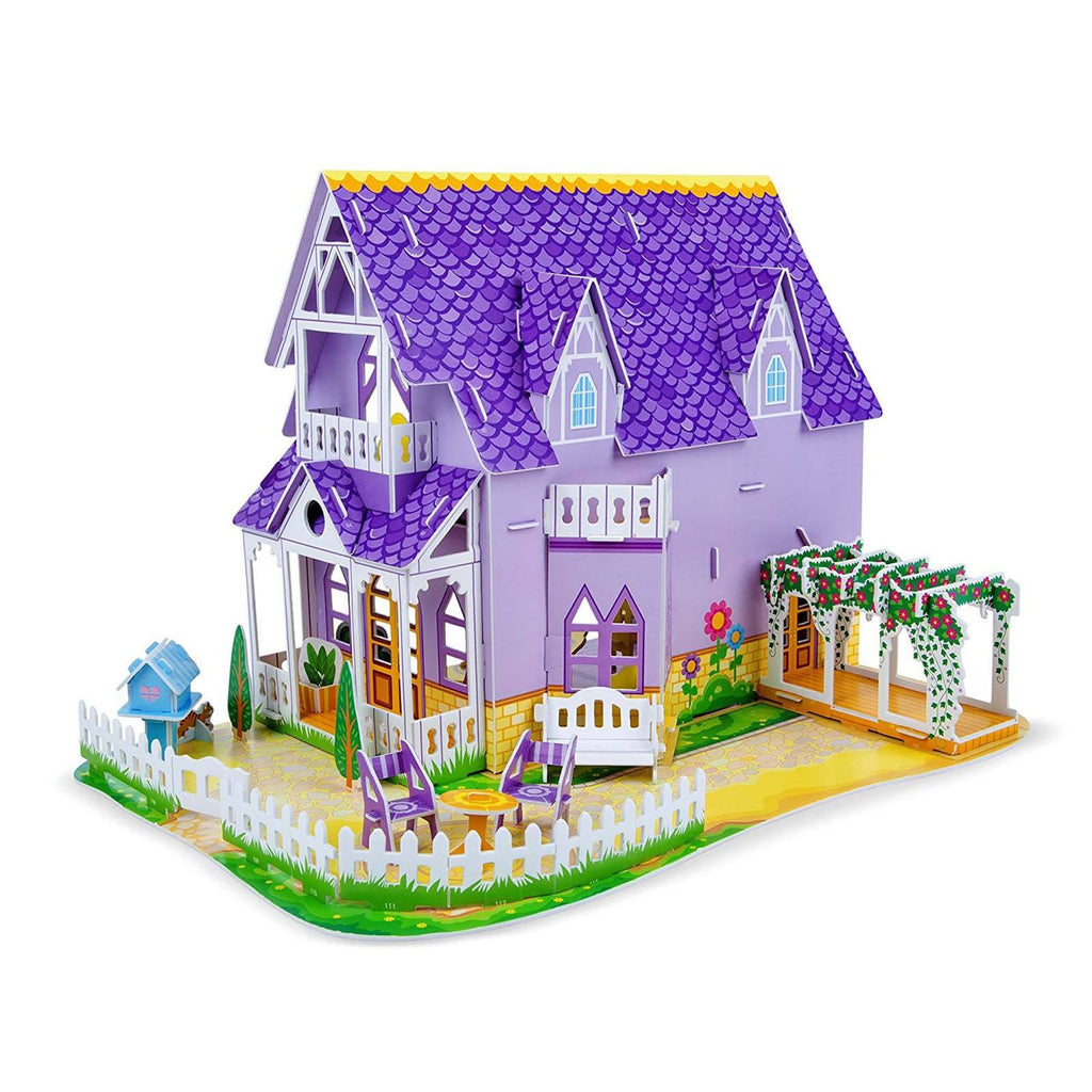 Melissa And Doug 3D Pretty Purple Dollhouse Puzzle