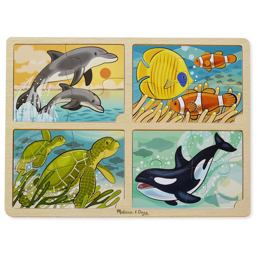 Melissa And Doug 4 In 1 Sea Life Jigsaw Puzzle