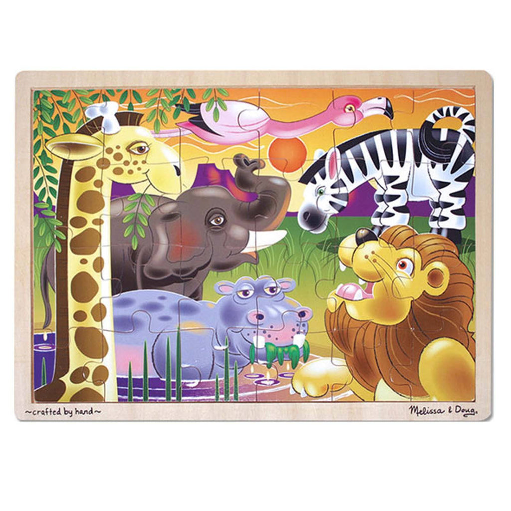 Melissa And Doug African Plains 24 Piece Wooden Jigsaw Puzzle