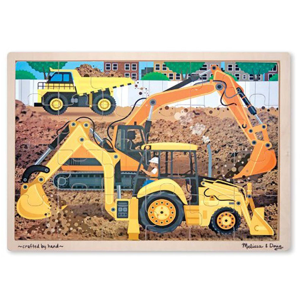 Melissa And Doug Diggers At Work 24 Piece Wooden Jigsaw Puzzle