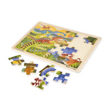 Melissa And Doug Dinosaur 24 Piece Wooden Jigsaw Puzzle - Radar Toys