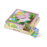 Melissa And Doug Fairy And Princess Scenes Wooden Cube Puzzle - Radar Toys