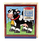 Melissa And Doug Farm Scenes Wooden Cube Puzzle - Radar Toys