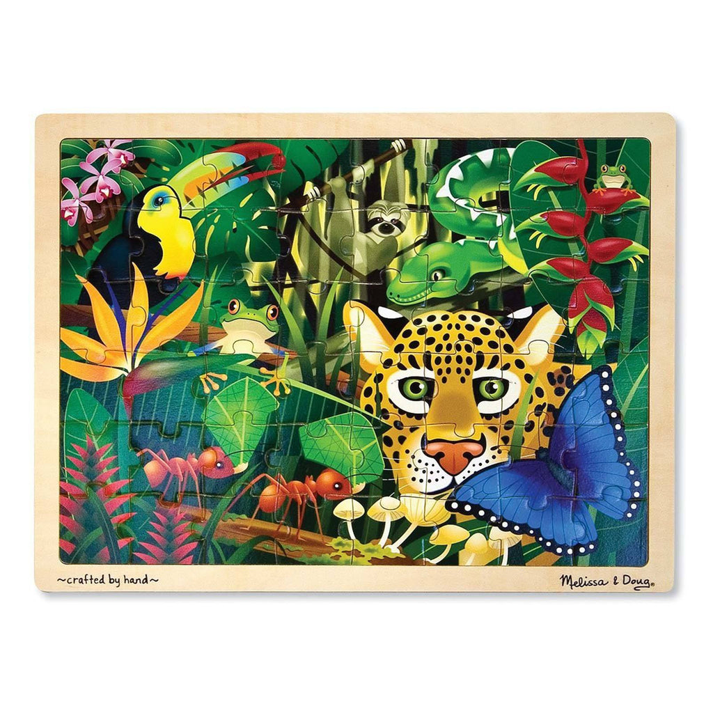 Melissa And Doug Fresh Start Rain Forest 48 Piece Wooden Jigsaw Puzzle - Radar Toys