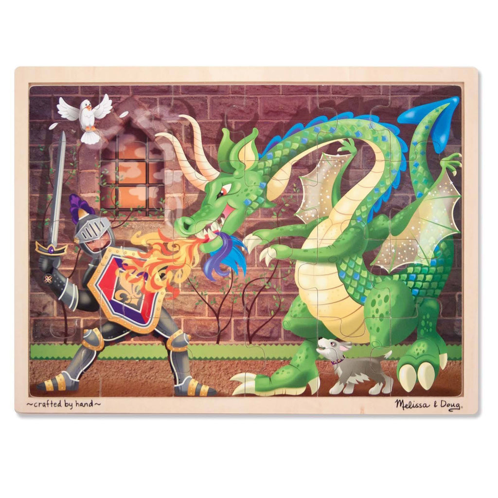 Melissa And Doug Knight Vs Dragon 48 Piece Wooden Jigsaw Puzzle - Radar Toys