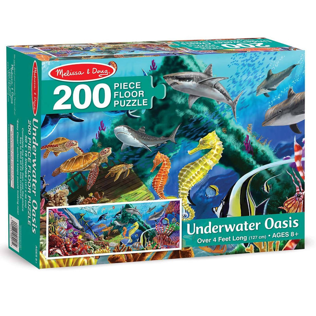 Melissa And Doug Underwater Oasis 200 Piece Floor Puzzle - Radar Toys