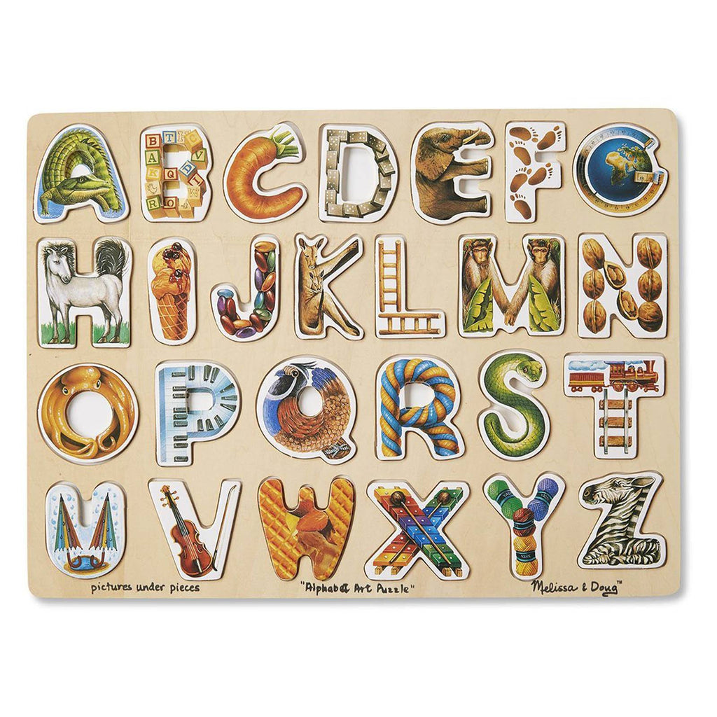 Melissa And Doug Wooden Alphabet Art Puzzle - Radar Toys
