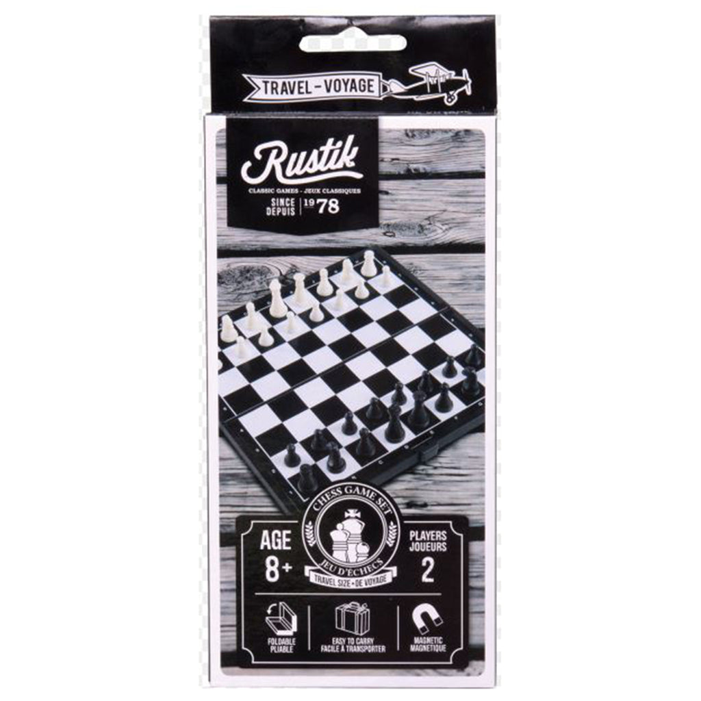 Family Games America Rustik Foldable Magnetic Chess Set
