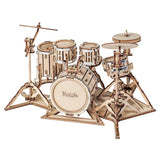 Robotime Rolife Drum Kit Wooden Puzzle Building Set - Radar Toys