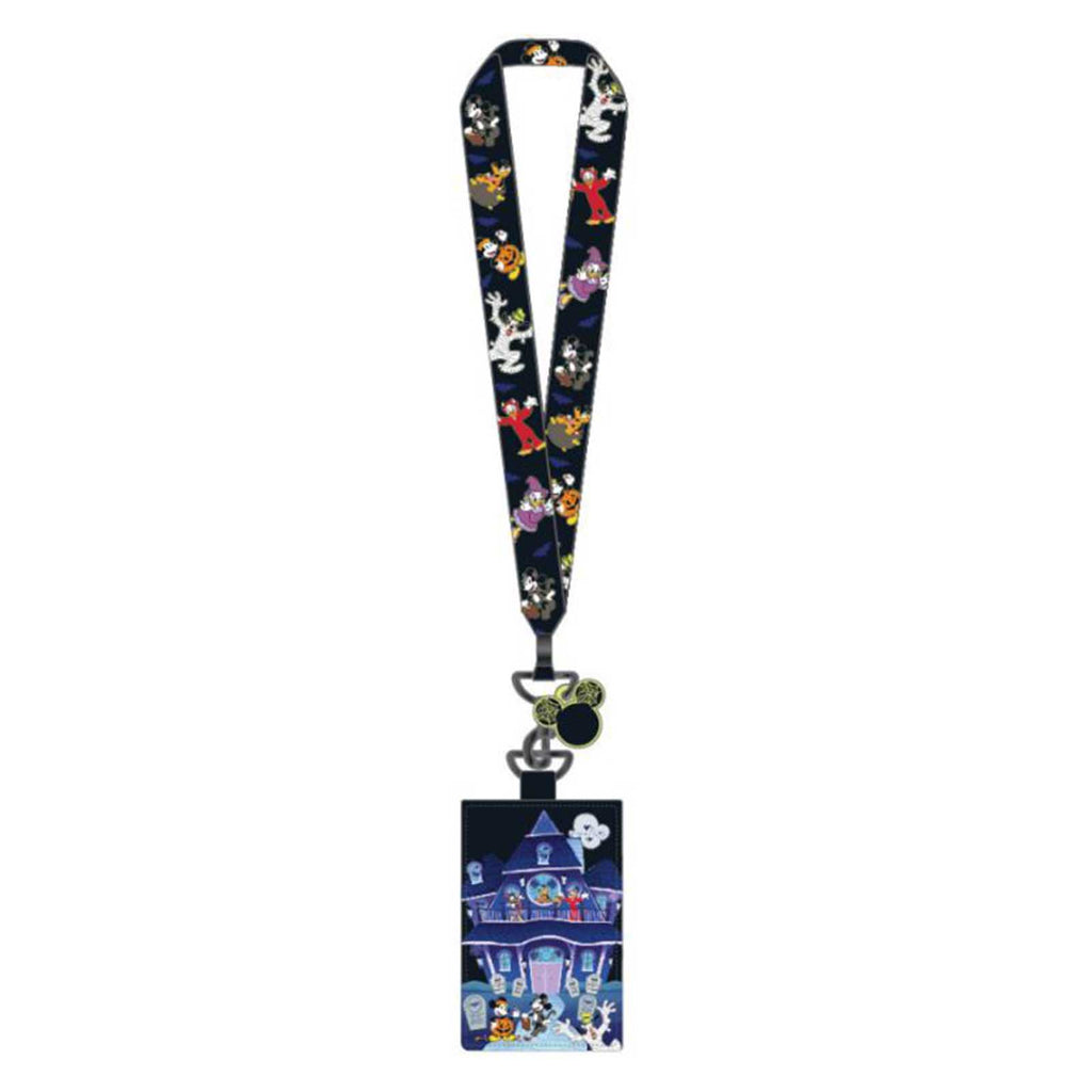 Loungefly Disney Mickey And Friends Halloween Lanyard With Cardholder