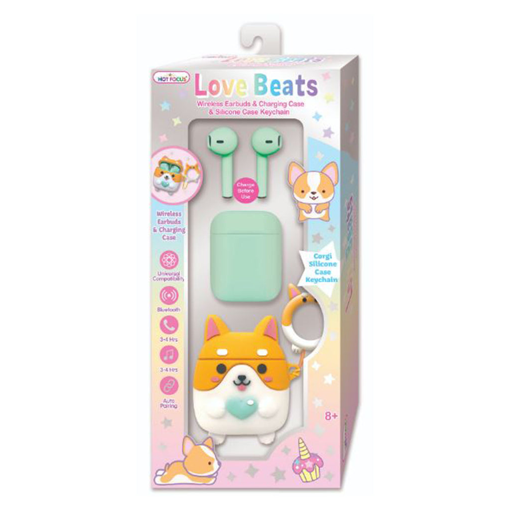 Hot Focus Corgi Love Beats Wireless Earbuds And Charging Case - Radar Toys