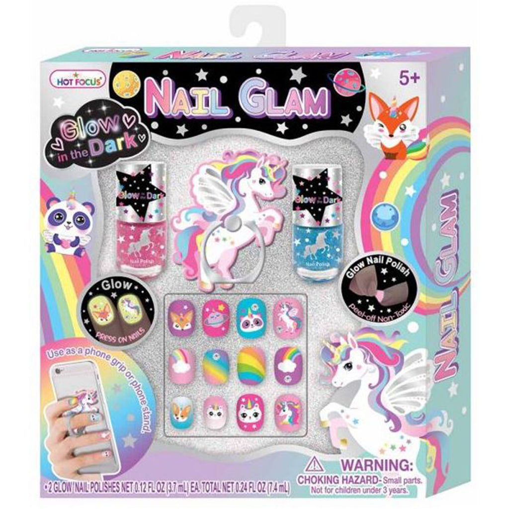 Hot Focus Glow In The Dark Nail Glam Set - Radar Toys