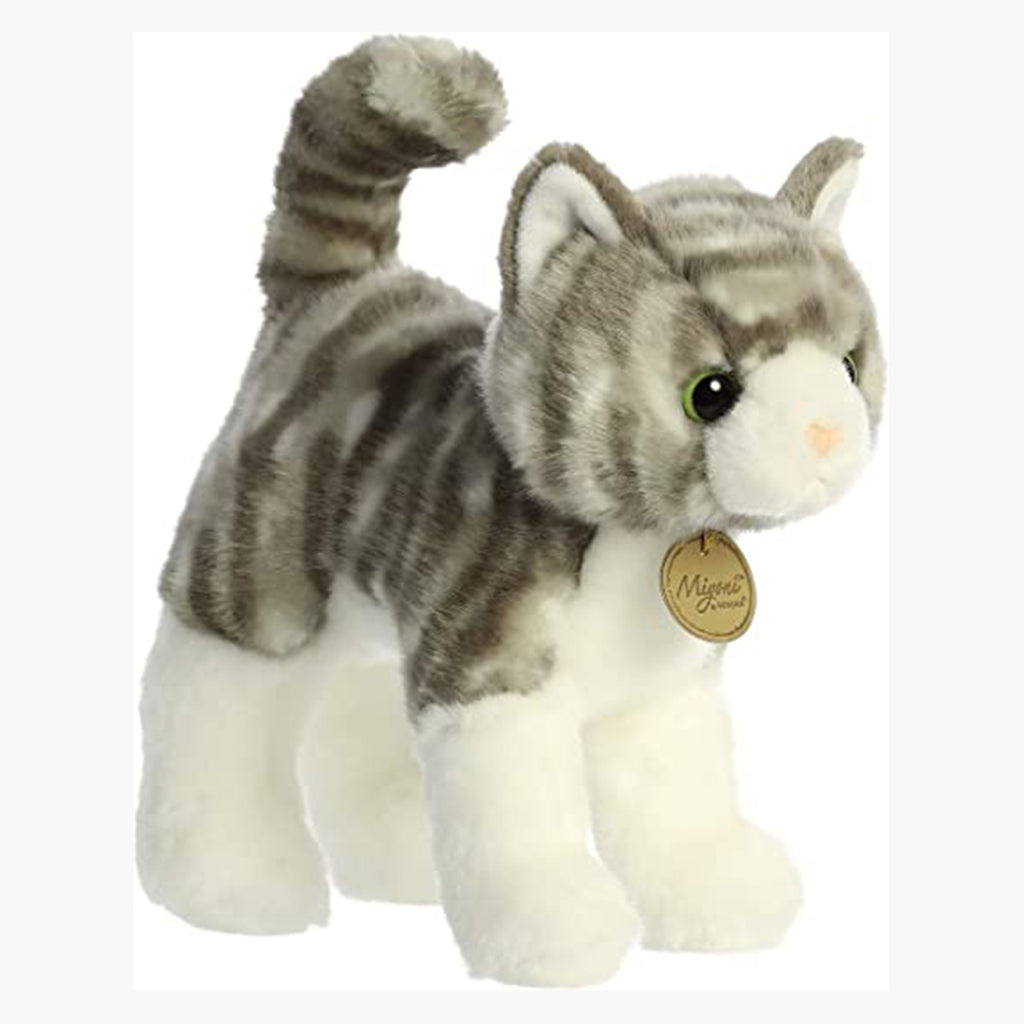 Aurora Grey Tabby Cat 10 Inch Plush Figure