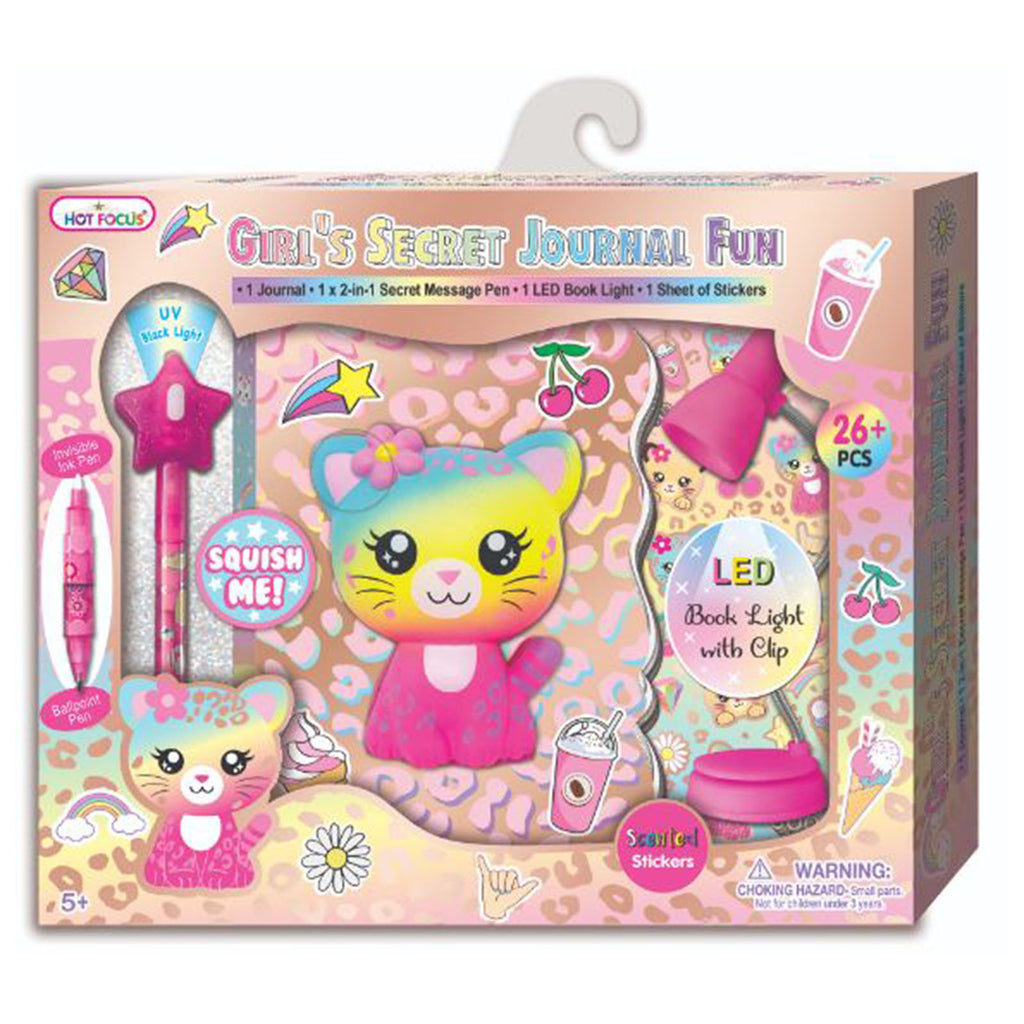 Hot Focus Leopard Girl's Secret Journal Fun Set - Radar Toys