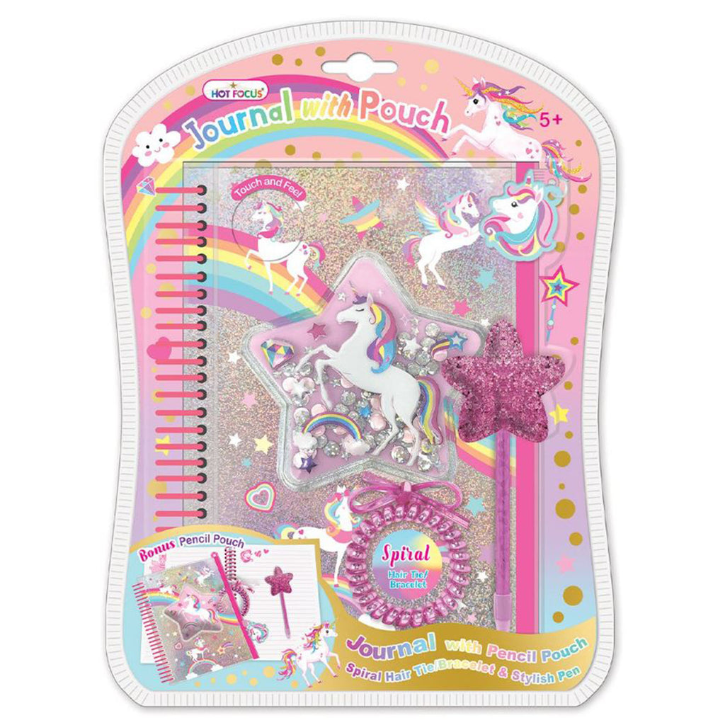 Hot Focus Unicorn Journal With Pouch Set - Radar Toys