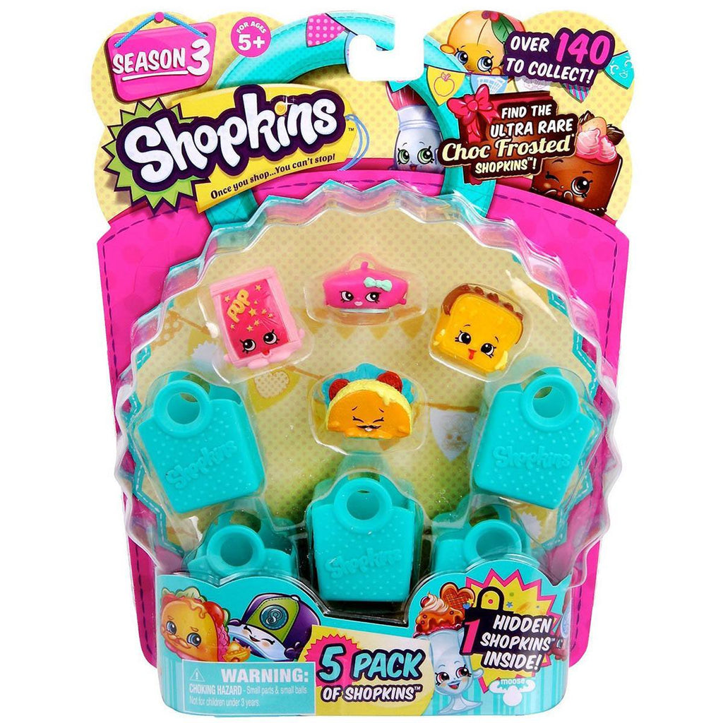 Shopkins Season 3 5 Pack Random Set - Radar Toys