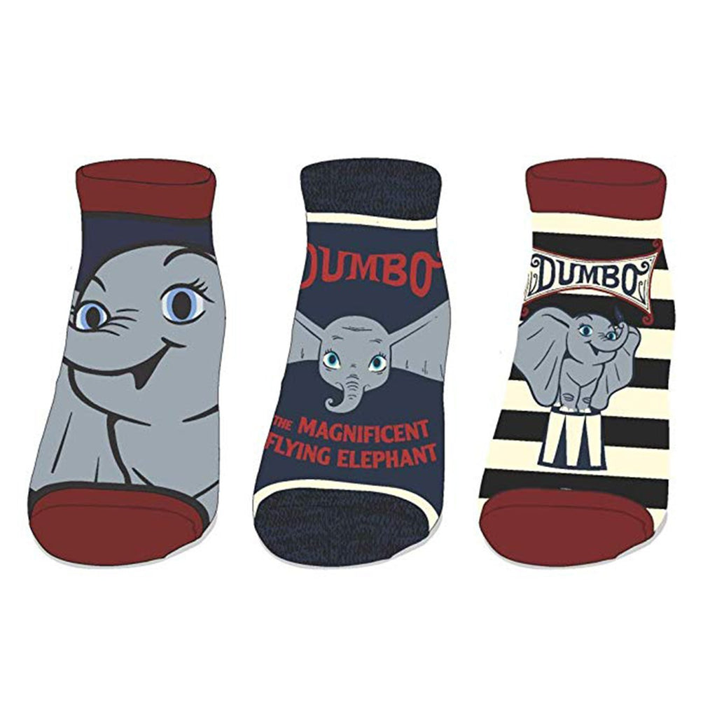 Disney Dumbo Junior Character 3 Pairs Of Ankle Socks