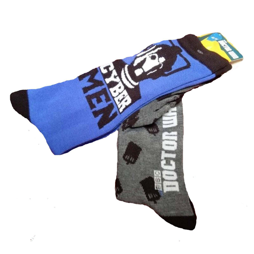 Doctor Who Cybermen 2 Pairs Of Crew Socks - Radar Toys
