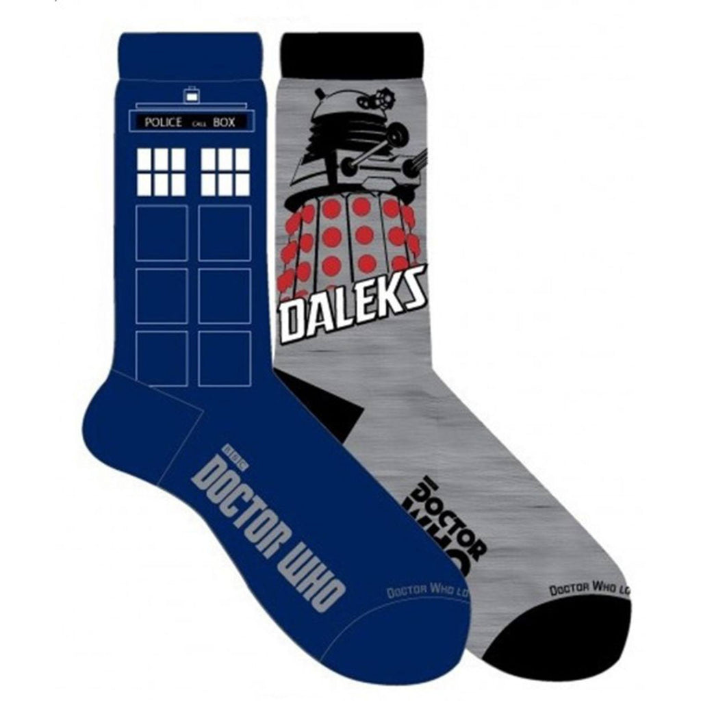 Doctor Who Ladies 2 Pairs Of Crew Socks - Radar Toys