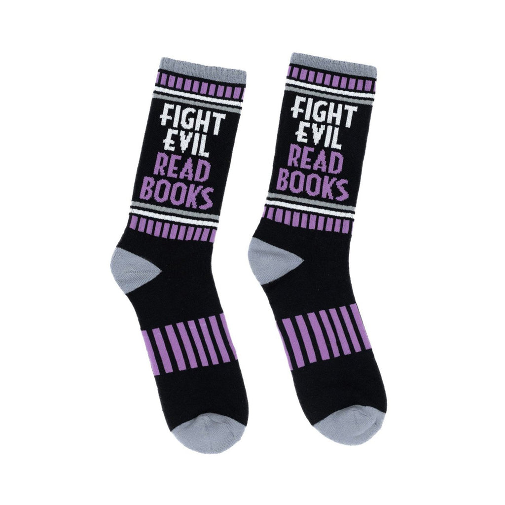 Fight Evil Read Books Single Pair Large Crew Socks - Radar Toys