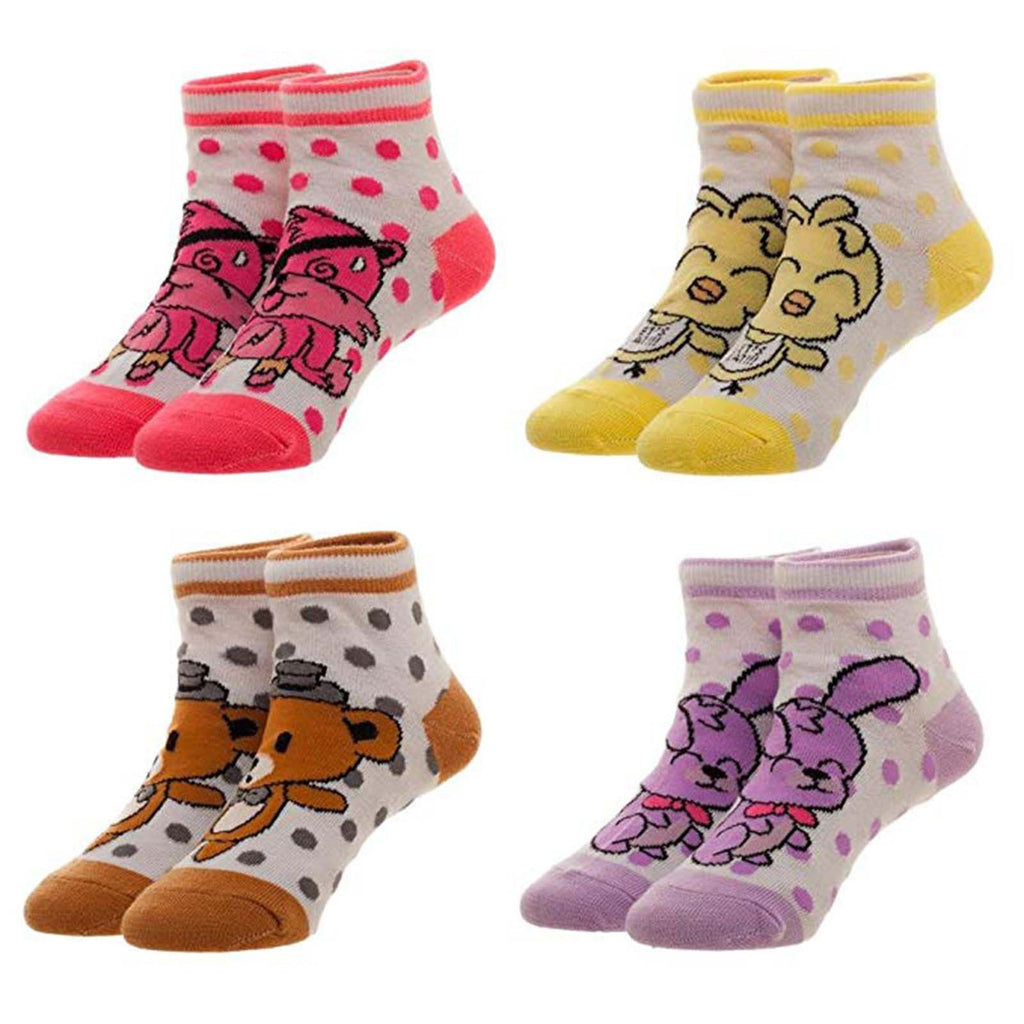 Five Nights At Freddy's Youth Character 4 Pairs Of Ankle Socks