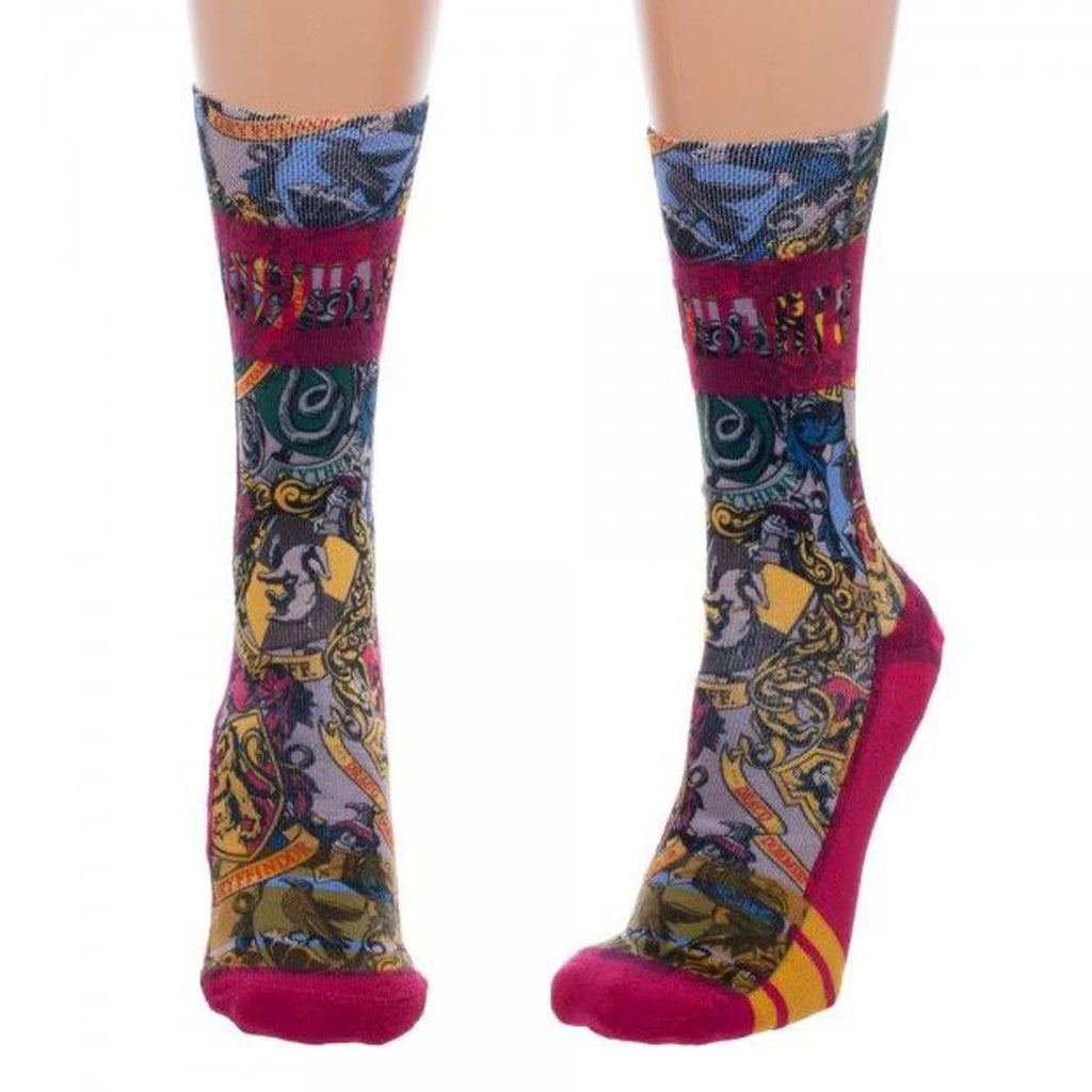 Harry Potter Hogwarts Houses 1 Pair Of Junior Crew Socks