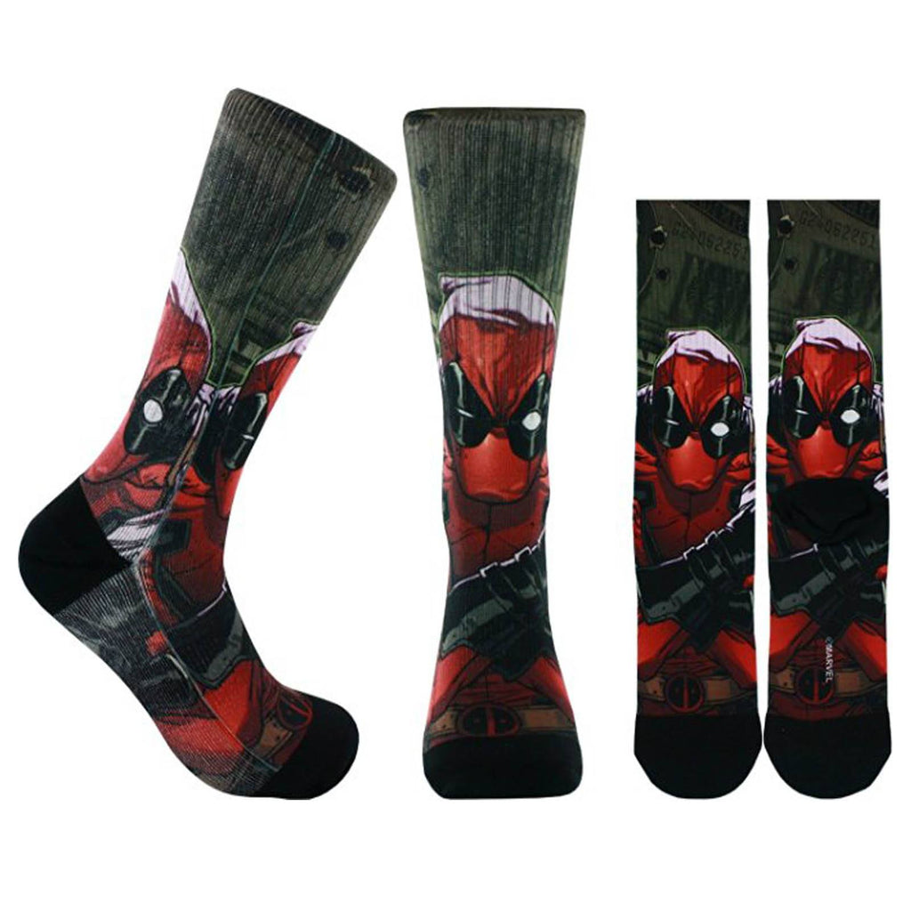 Marvel Deadpool Cash One Pair Of Premium Crew Socks