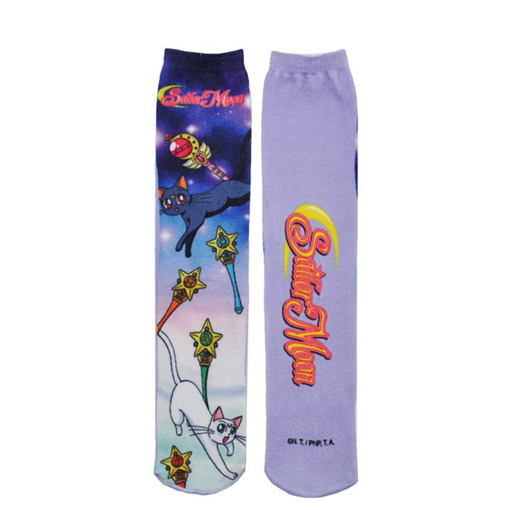 Sailor Moon 360 Luna Photo Real 1 Pair Of Crew Socks - Radar Toys