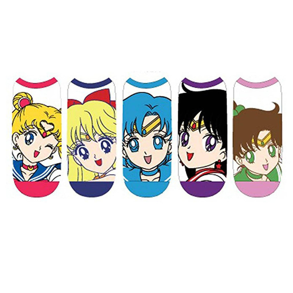 Sailor Moon Characters 5 Pairs Of Low Cut Socks