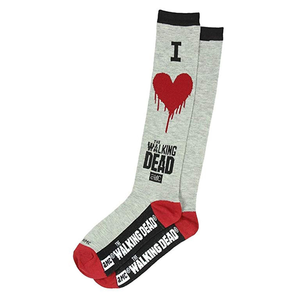 Walking Dead I Heart Walking Dead 1 Pair Of Crew Socks - Radar Toys