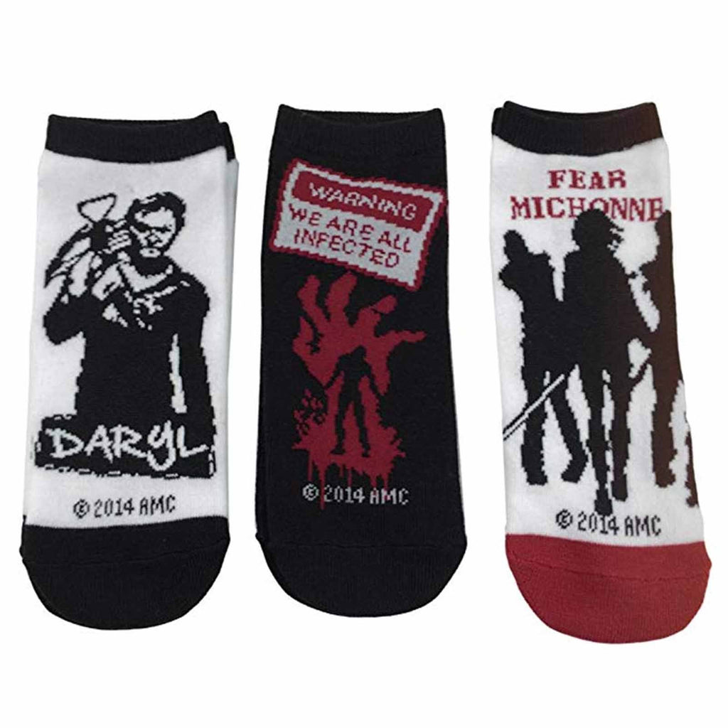 Walking Dead Ladies Daryl 3 Pairs Of Low Cut Socks - Radar Toys