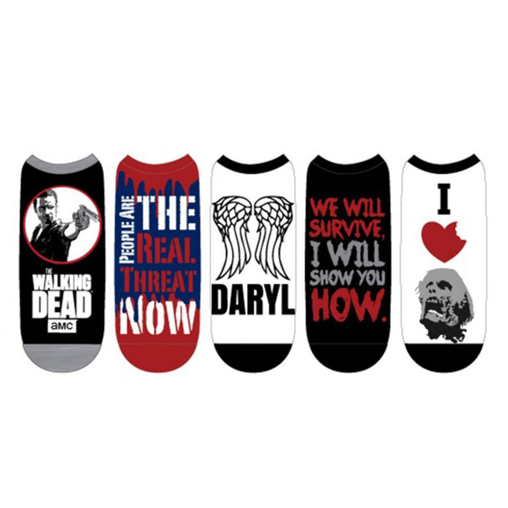 Walking Dead Photo Low Cut 5 Pairs Of Socks