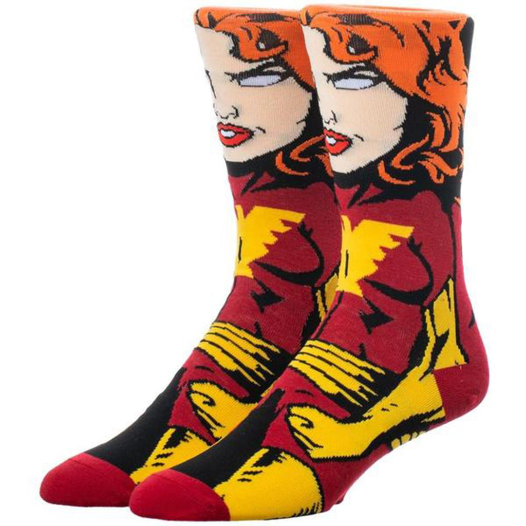 X-Men Dark Phoenix 360 Character Single Pair Men's Crew Socks