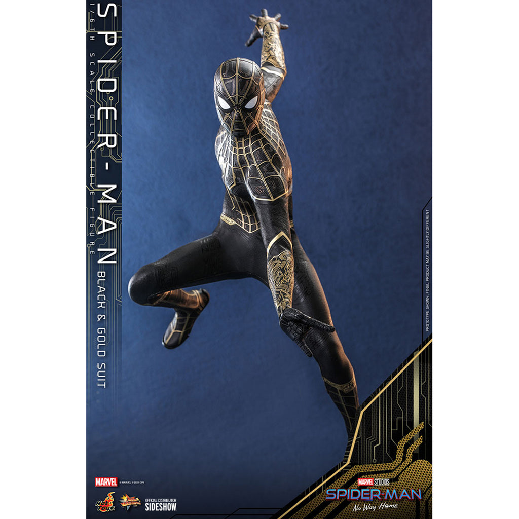 Hot Toys Marvel Spider-Man No Way Home Black Gold Suit Figure