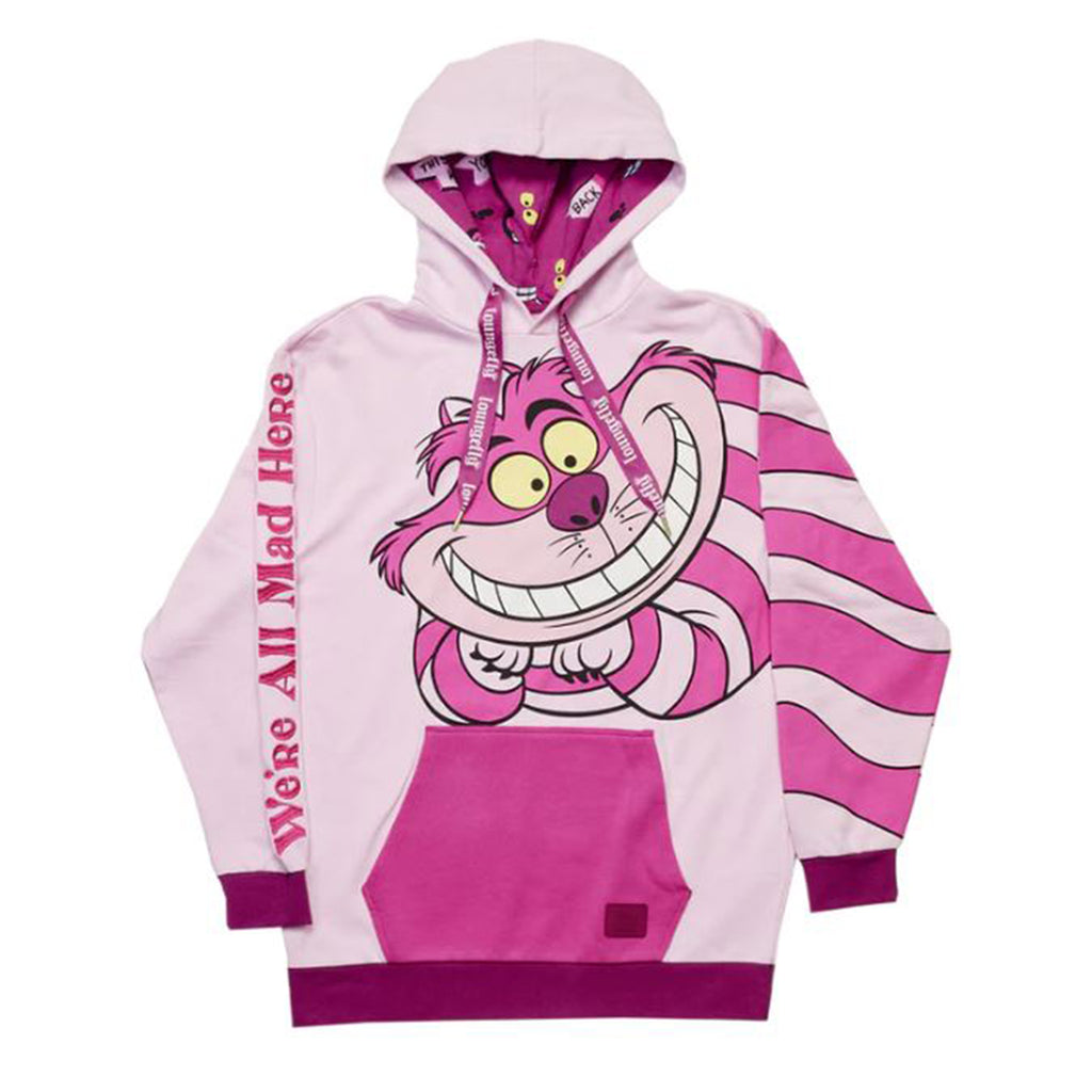 Loungefly Disney Alice In Wonderland Cheshire Cat Mad Here Unisex Hoodie