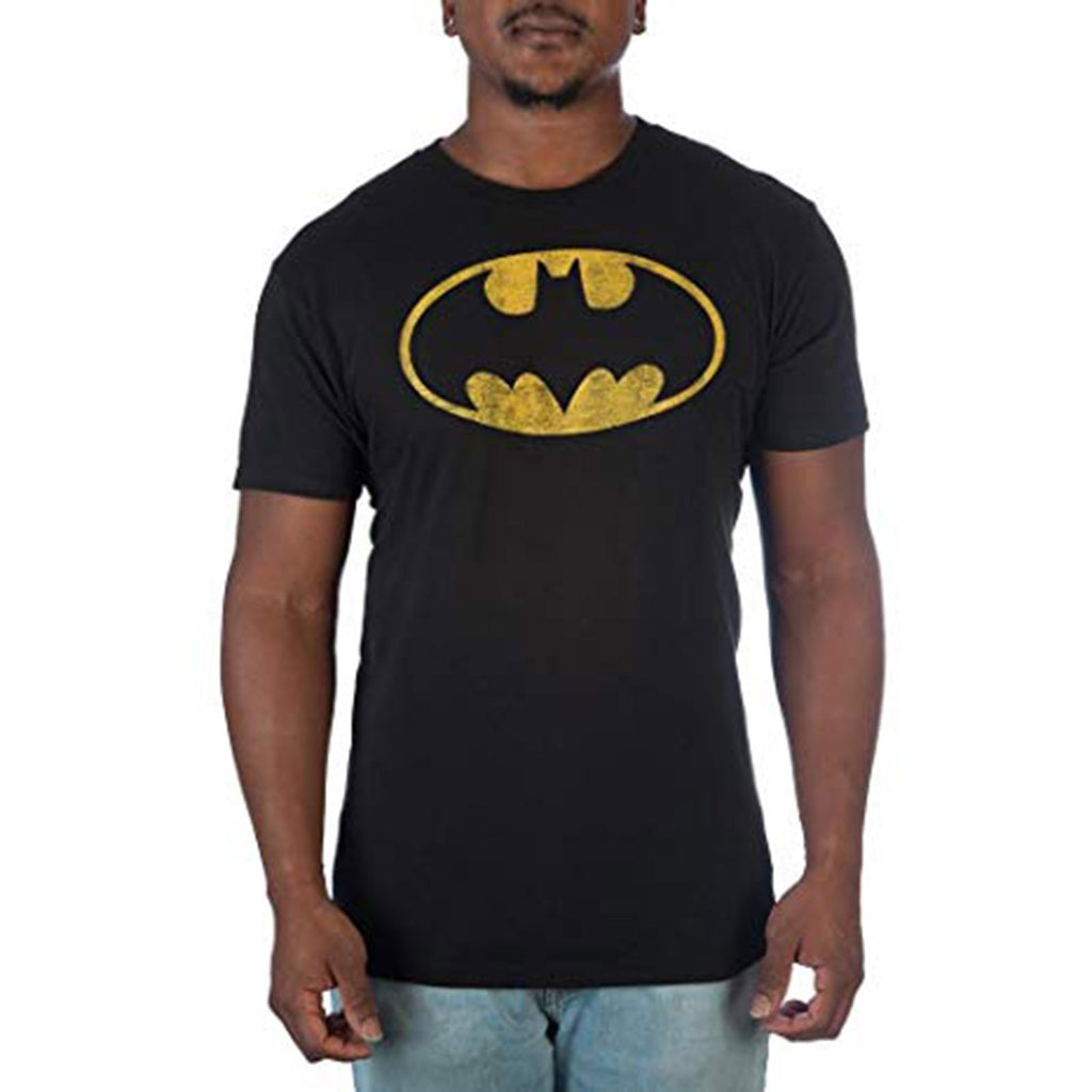 DC Batman Vintage Oval Logo Faded Men's Tee Shirt