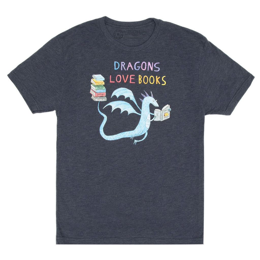 Dragons Love Books Unisex T-Shirt - Radar Toys