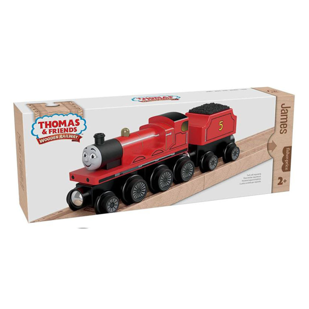 Thomas And Friends Wooden Railway James Engine And Coal Car Set