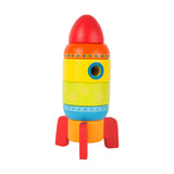 Small Foot Colorful Stacking Rocket Wooden Playset 10588 - Radar Toys