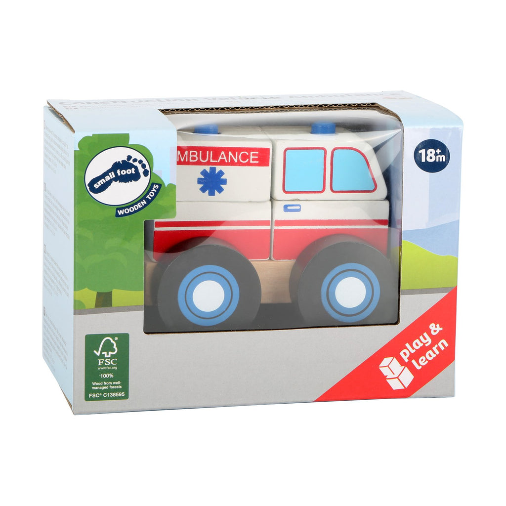 Small Foot Construct A Vehicle Ambulance Playset 11074 - Radar Toys