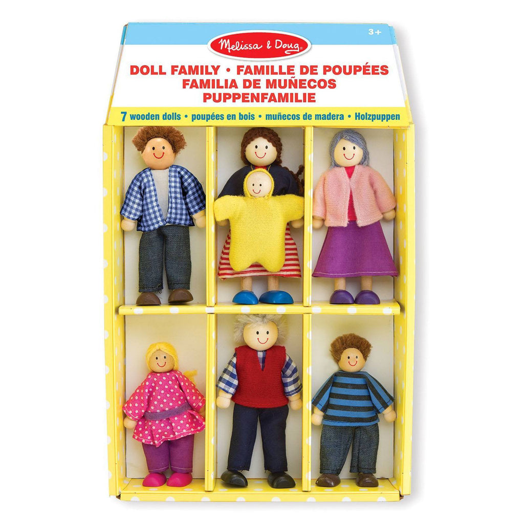 Melissa And Doug 7 Piece Doll Family Play Set